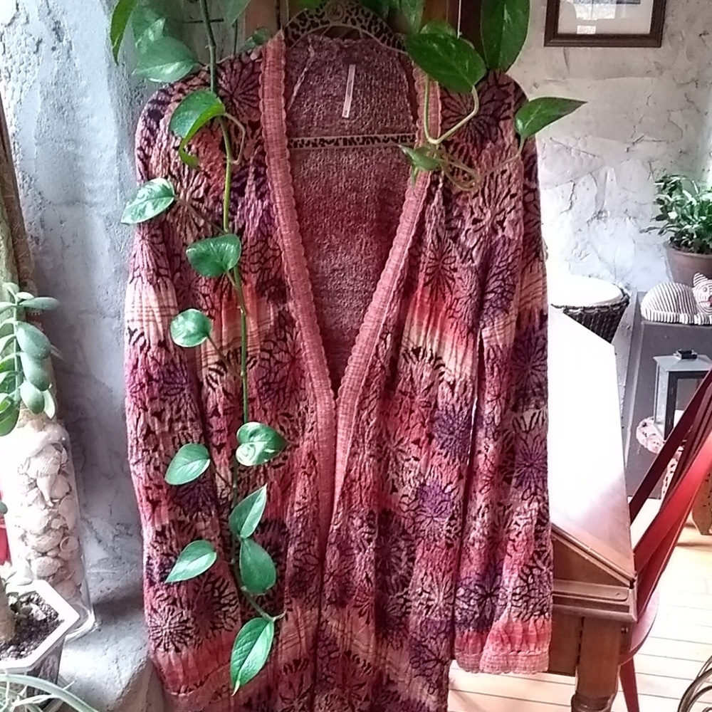 Long Free People cardigan